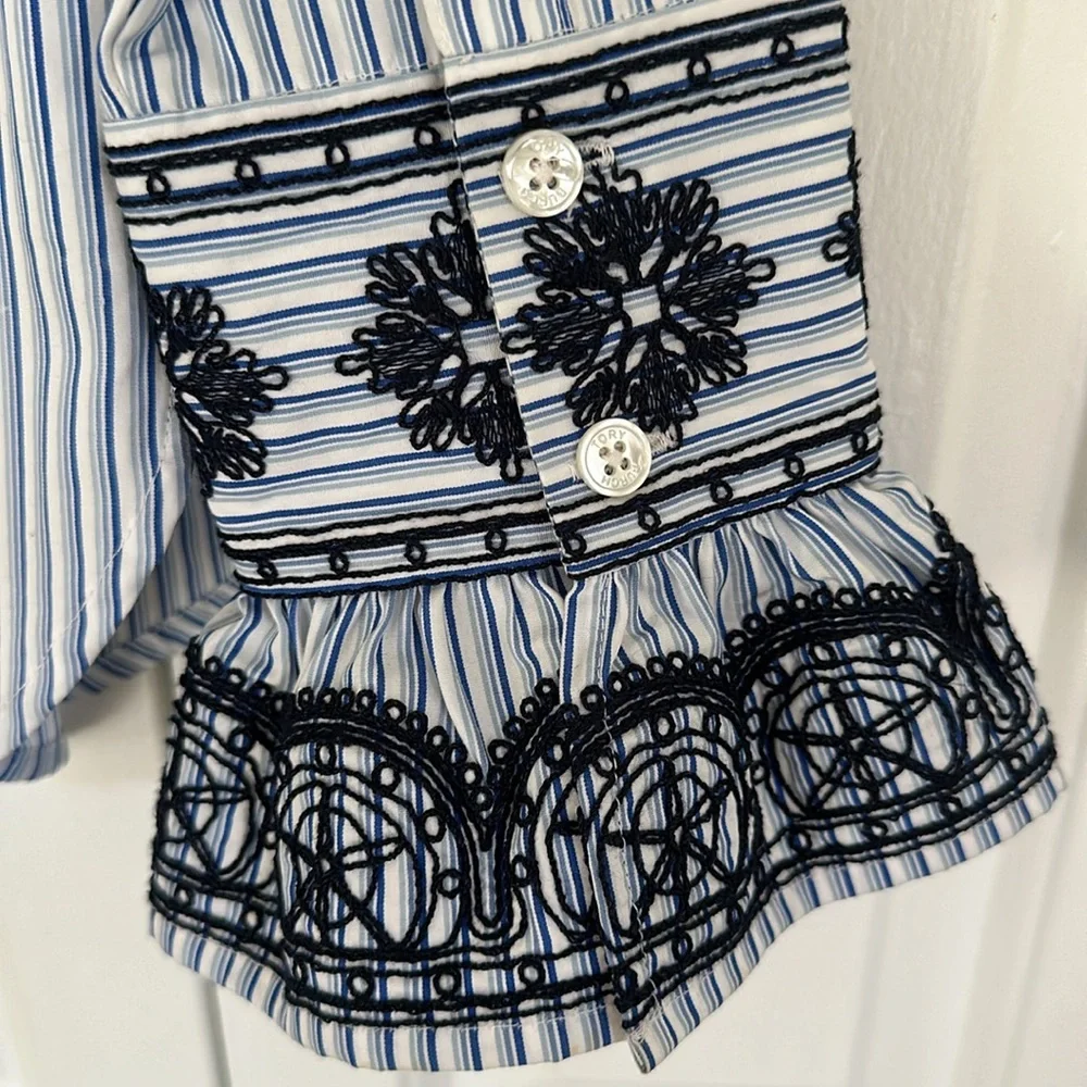 NWT Tory Burch ombré striped shirt - Picture 3 of 7